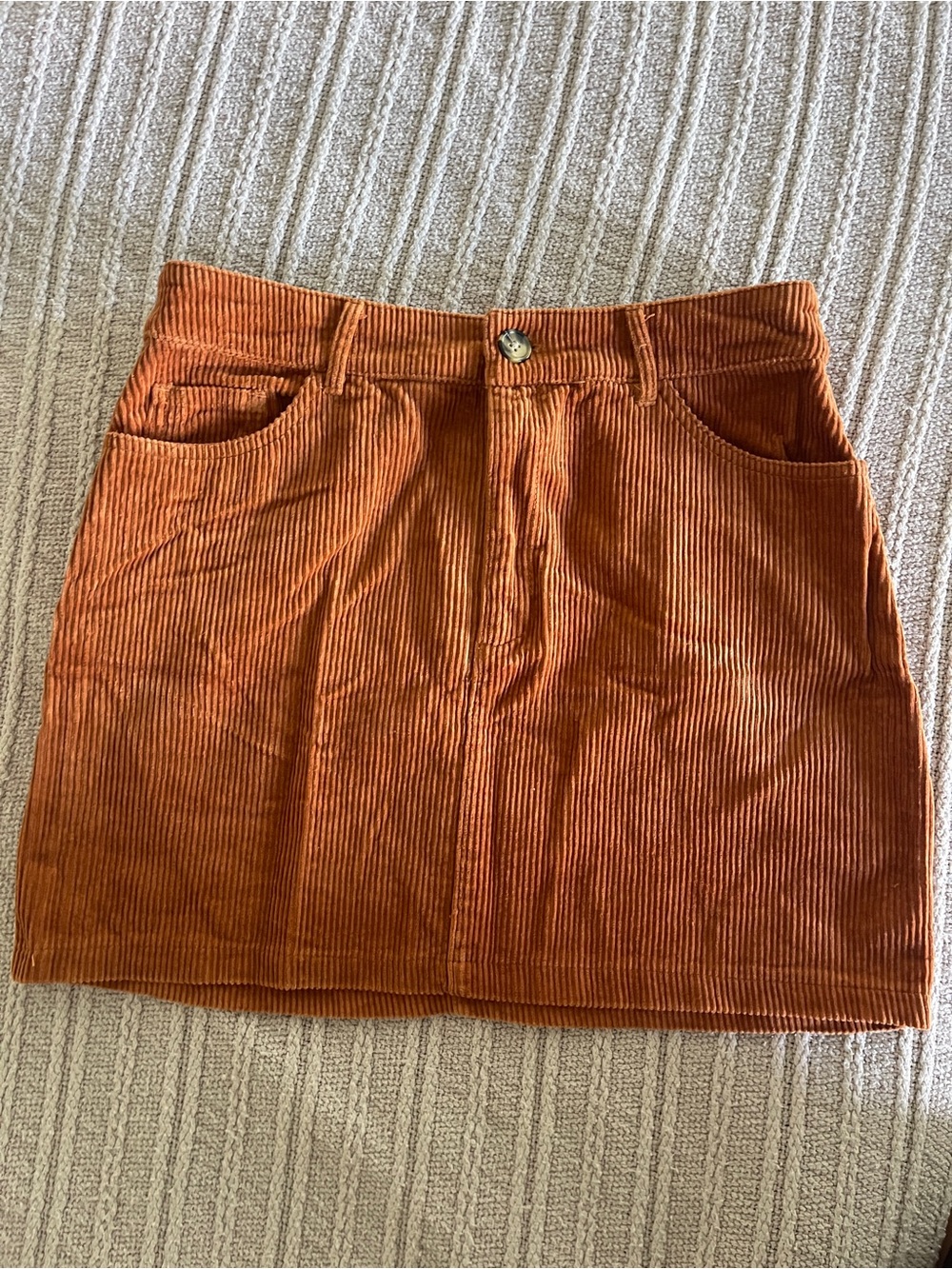 Forever 21 Rust Orange Corduroy Mini Skirt